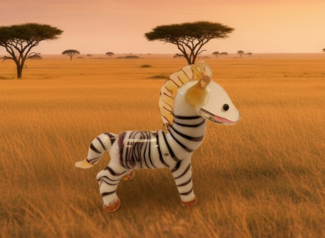 Stain Glass Zebra Figurine/Chachki