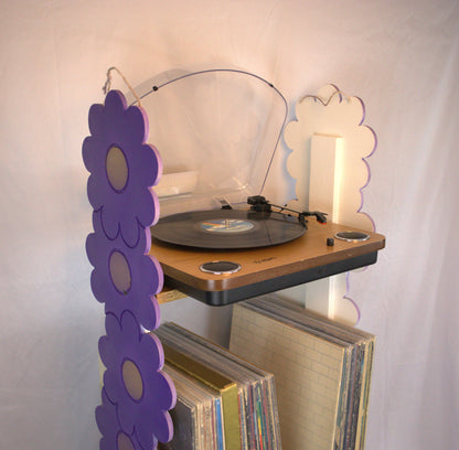 Flower Vinyl Record/Player Shelf