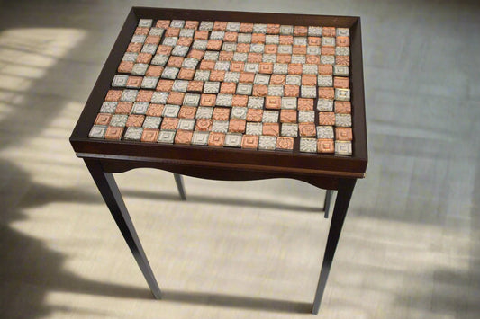 Checkerboard Style Side Table